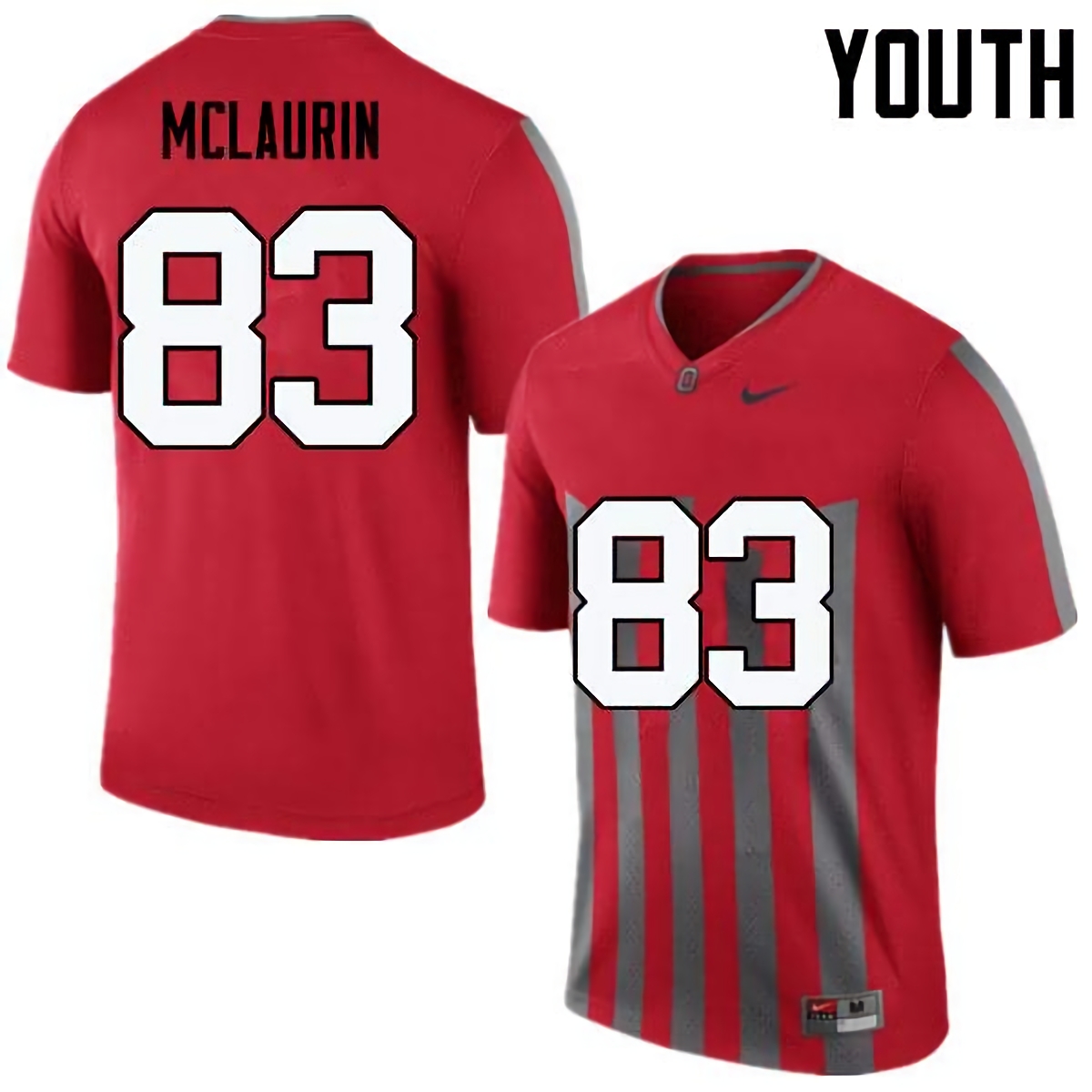 Terry McLaurin Ohio State Buckeyes Youth NCAA #83 Nike Throwback Red College Stitched Football Jersey BLB6456MS